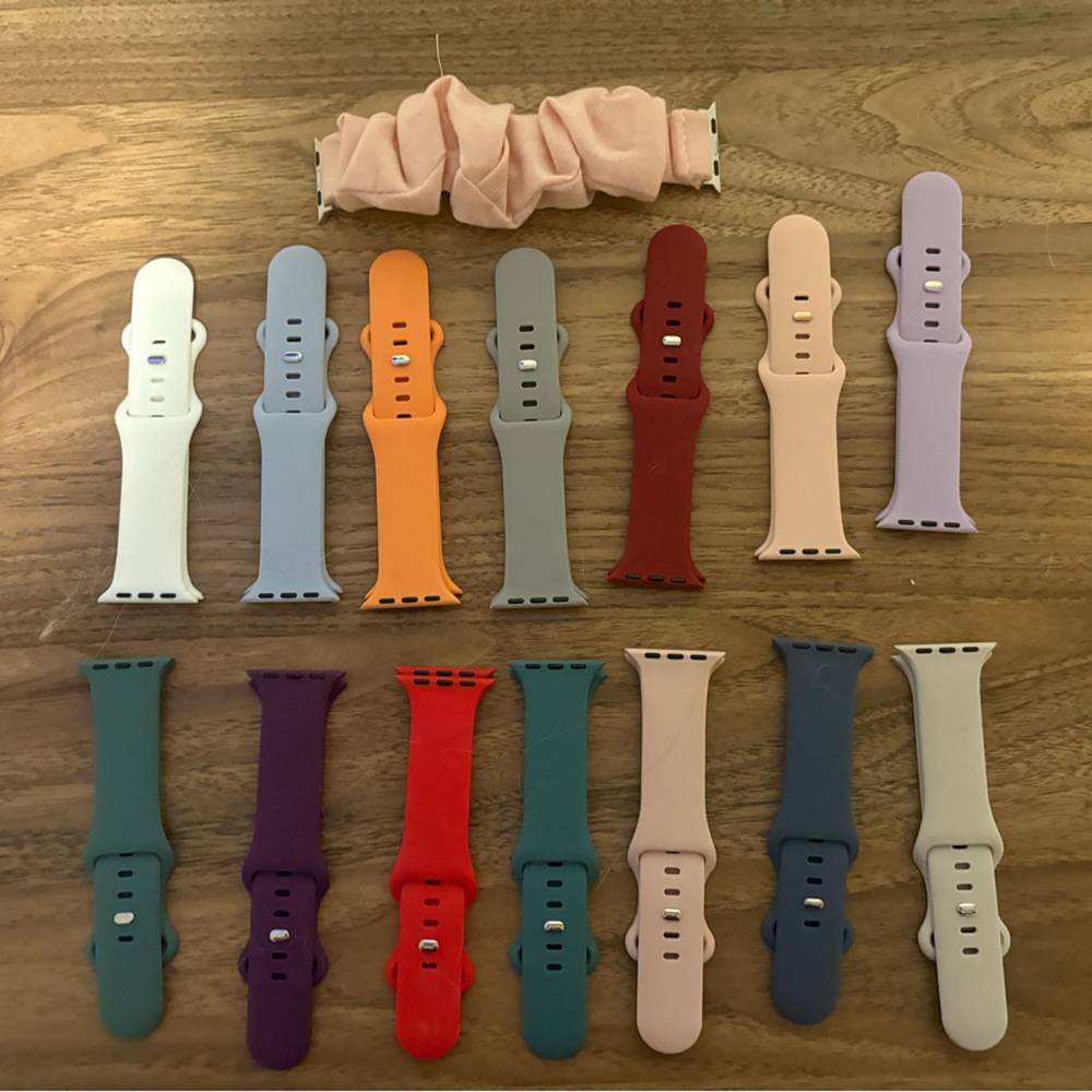 Colorful Silicone Apple Watch Bands Set